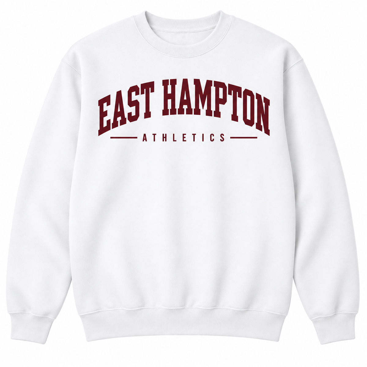East Hampton Collegiate Athletics Unisex Crewneck — White
