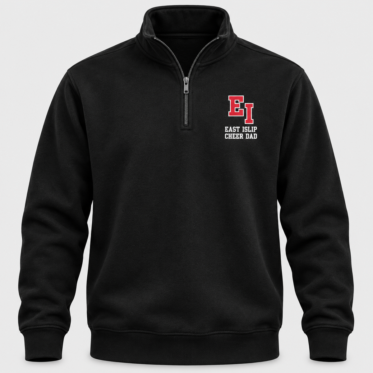 East Islip Cheer Dad EI Sideline Quarter Zip - Black
