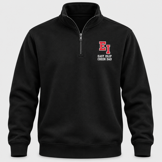 East Islip Cheer Dad EI Sideline Quarter Zip - Black