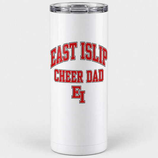 East Islip Cheer Dad Varsity 20 oz Tumbler - White
