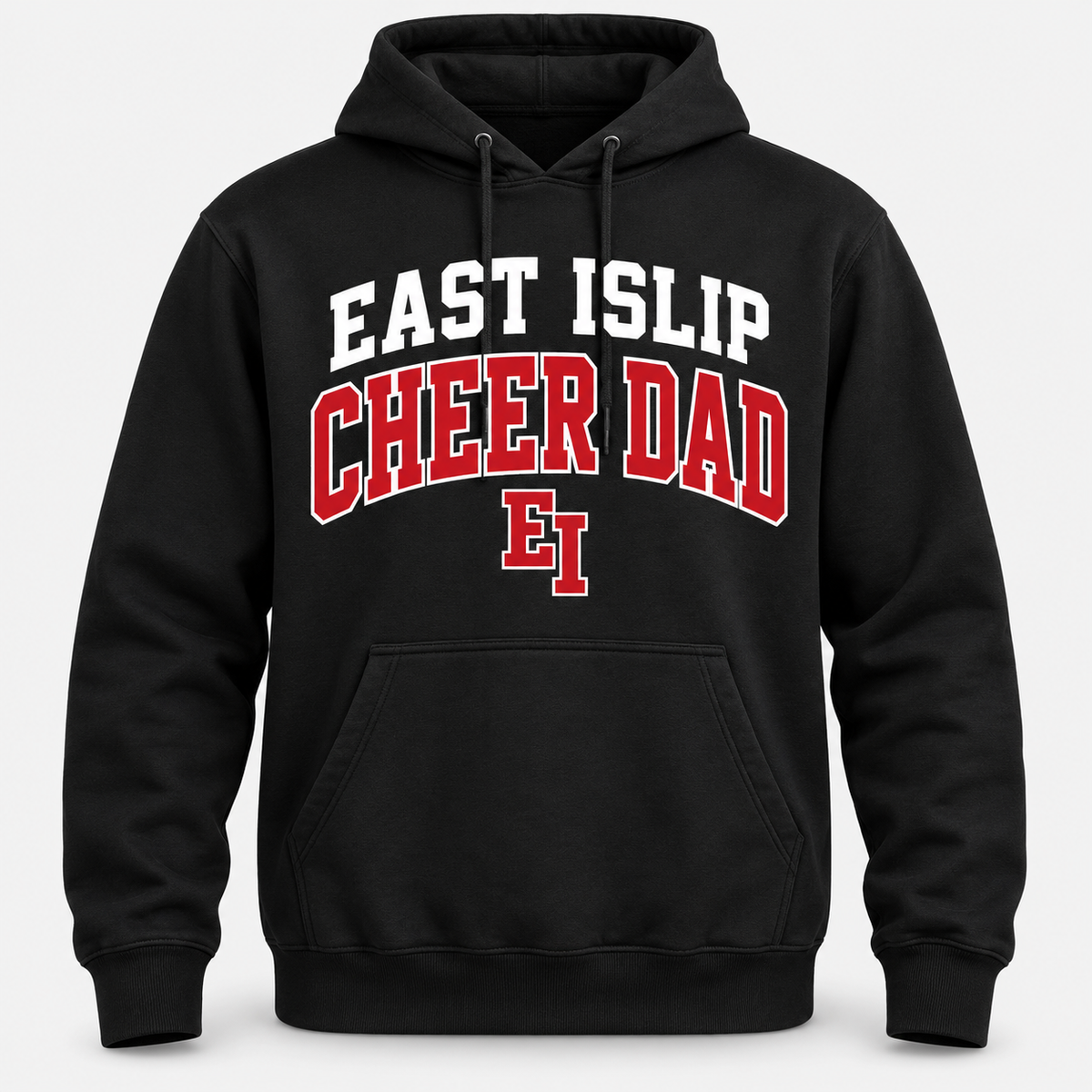 East Islip Cheer Dad Varsity Arch Hoodie - Black