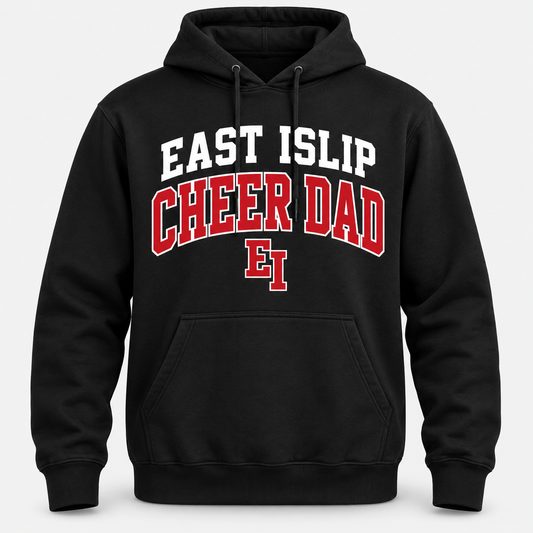 East Islip Cheer Dad Varsity Arch Hoodie - Black