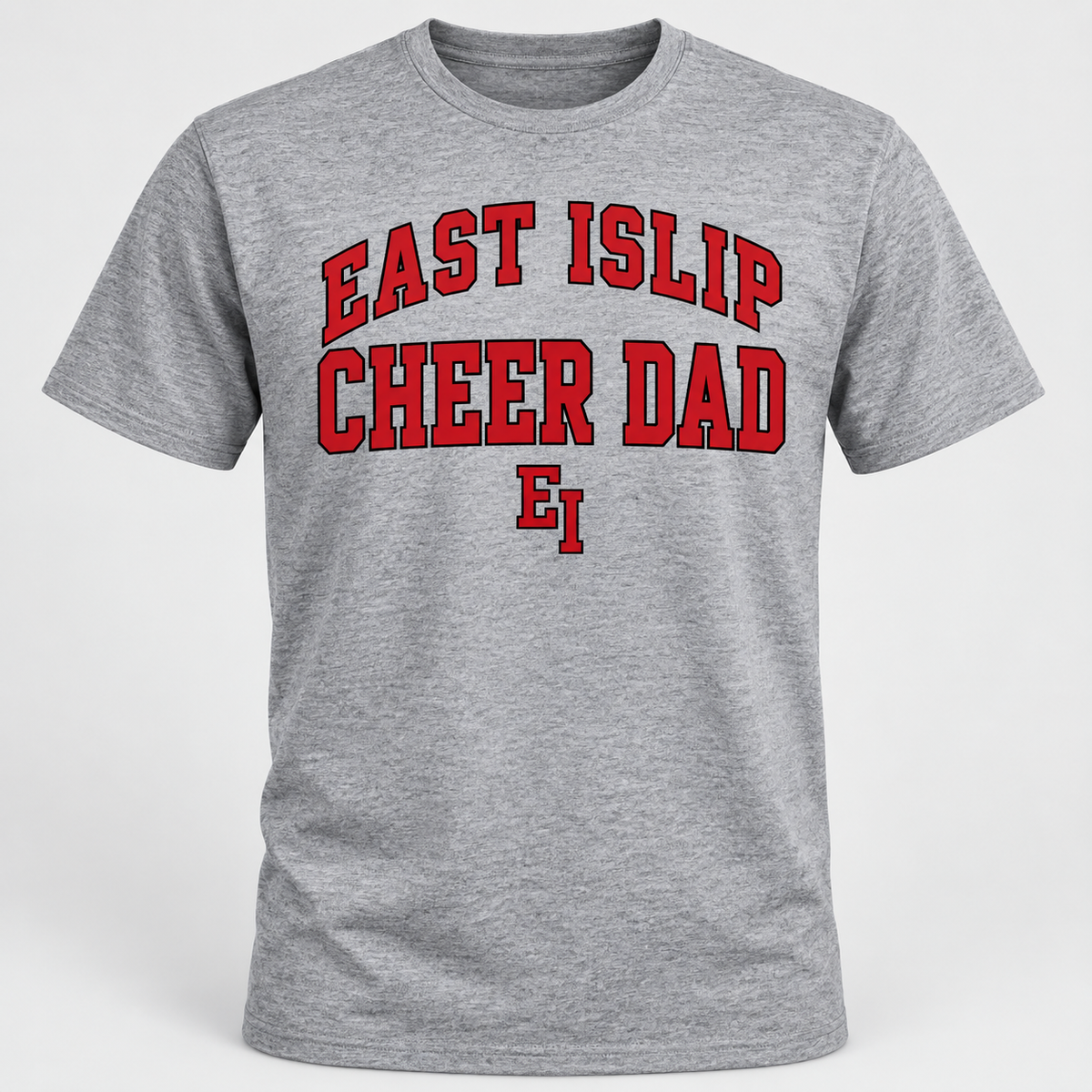 East Islip Cheer Dad Varsity Arch T-Shirt - Heather Gray