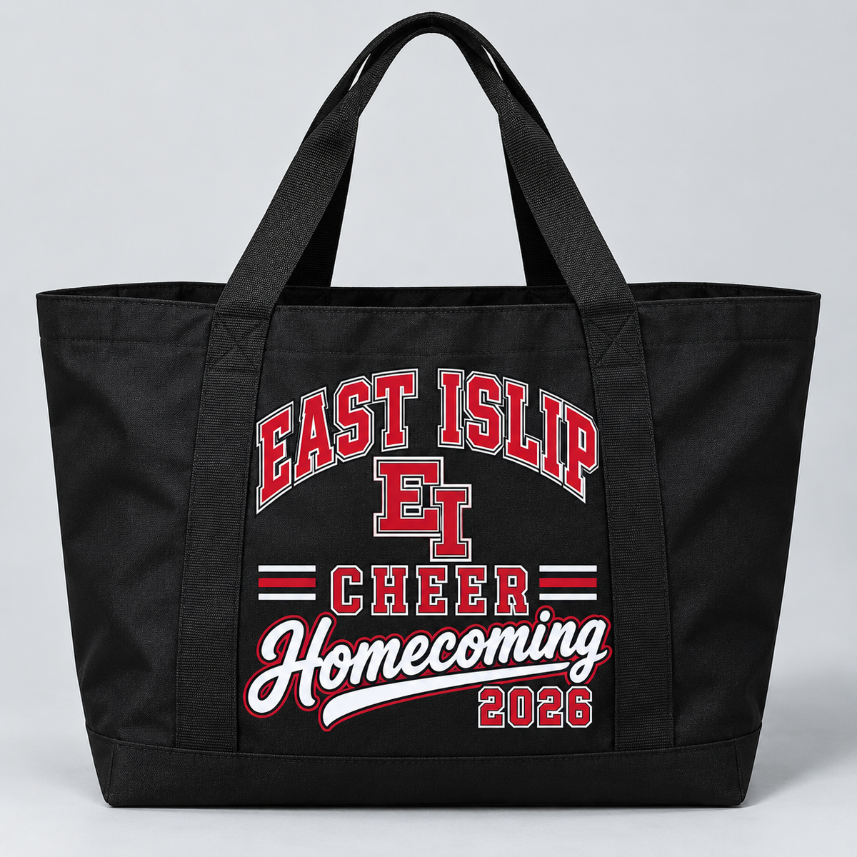 East Islip Cheer Homecoming 2026 Varsity Jumbo Tote product mockup