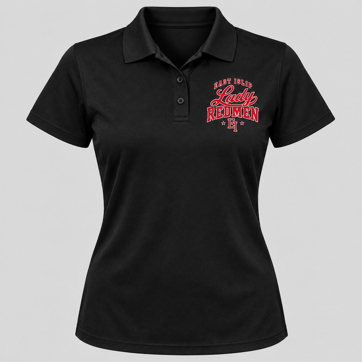 East Islip Lady Redmen Women's Polo in Black