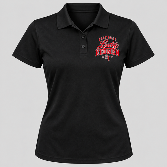 East Islip Lady Redmen Women's Polo in Black