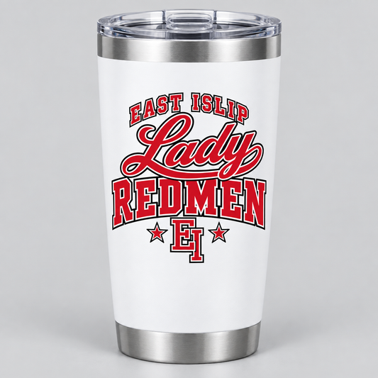 East Islip Lady Redmen 20 oz Tumbler in White