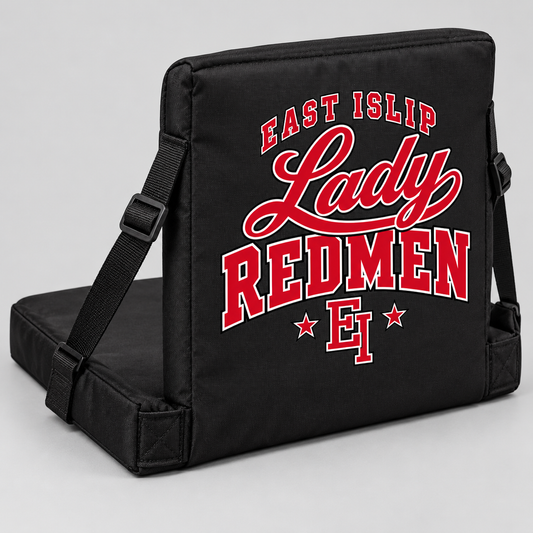 East Islip Lady Redmen Padded Stadium Seat in Black