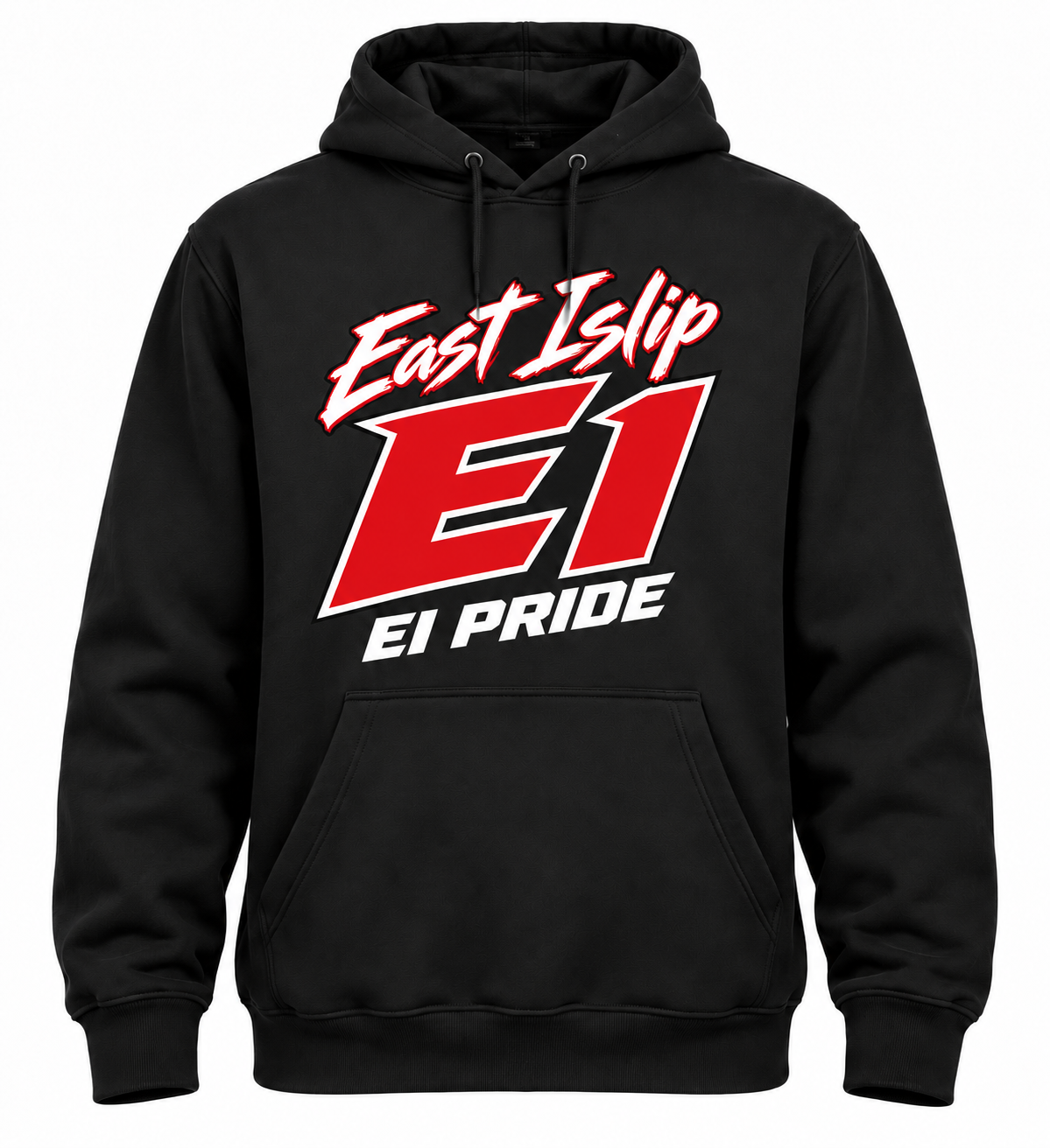 East Islip Power Athletic adult hoodie — Black