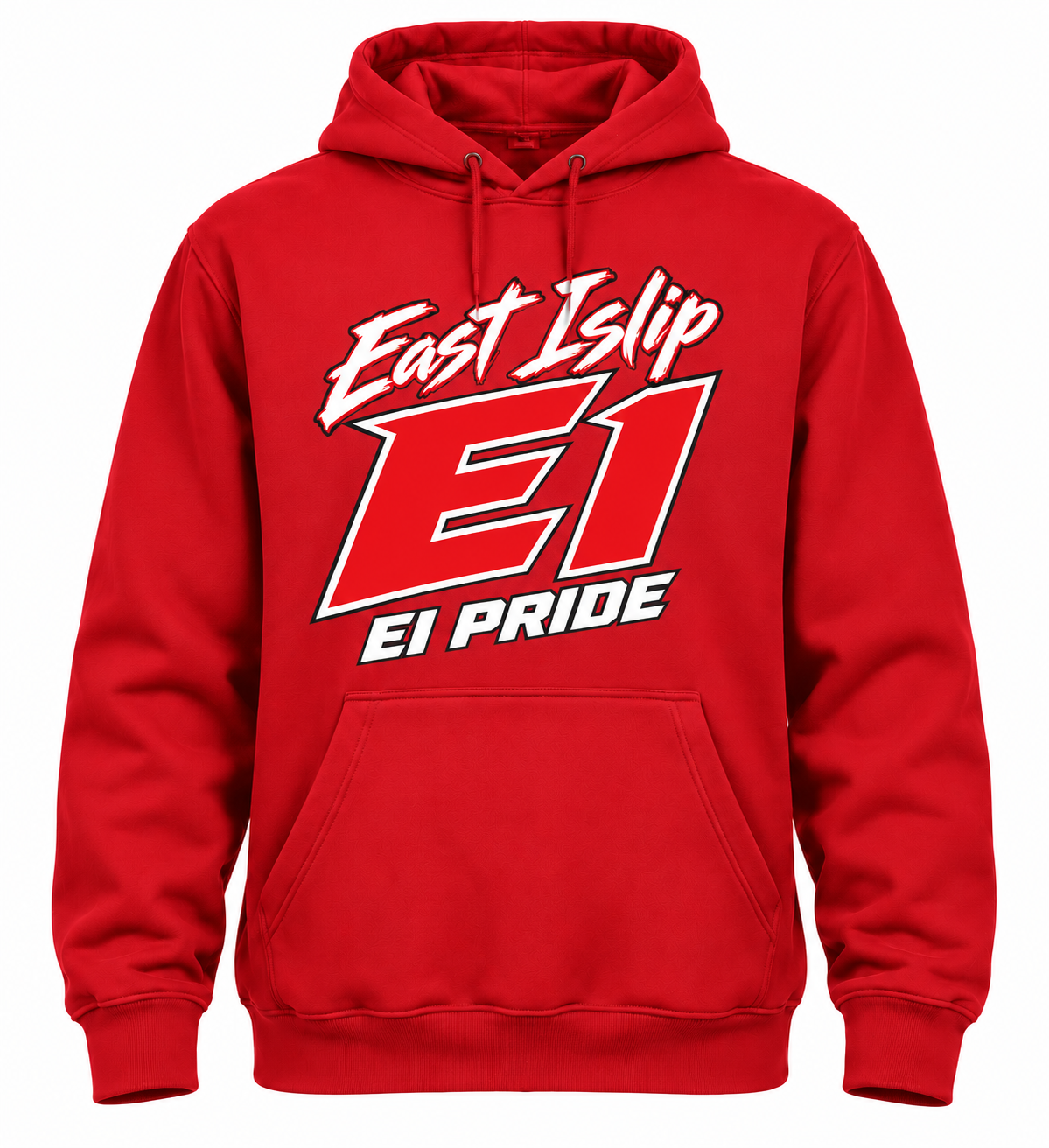 East Islip Power Athletic adult hoodie — Red