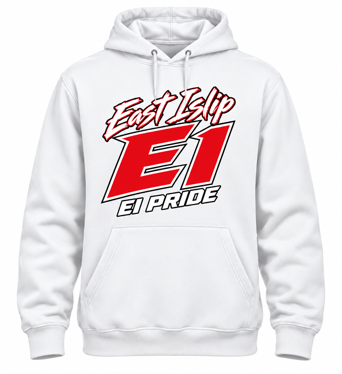 East Islip Power Athletic adult hoodie — White