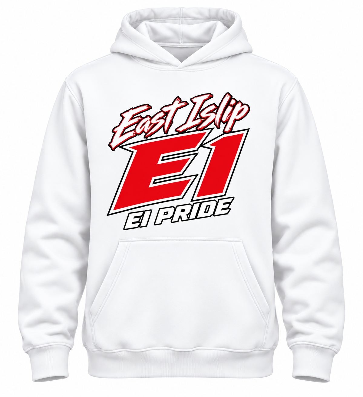 East Islip Power Athletic youth hoodie — White