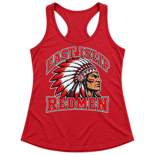 East Islip Redmen Classic Women’s Mascot Tank in Red