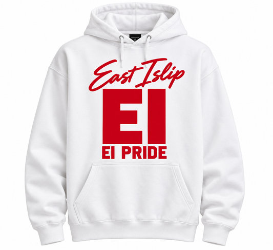 East Islip Street Essentials Adult Hoodie in White