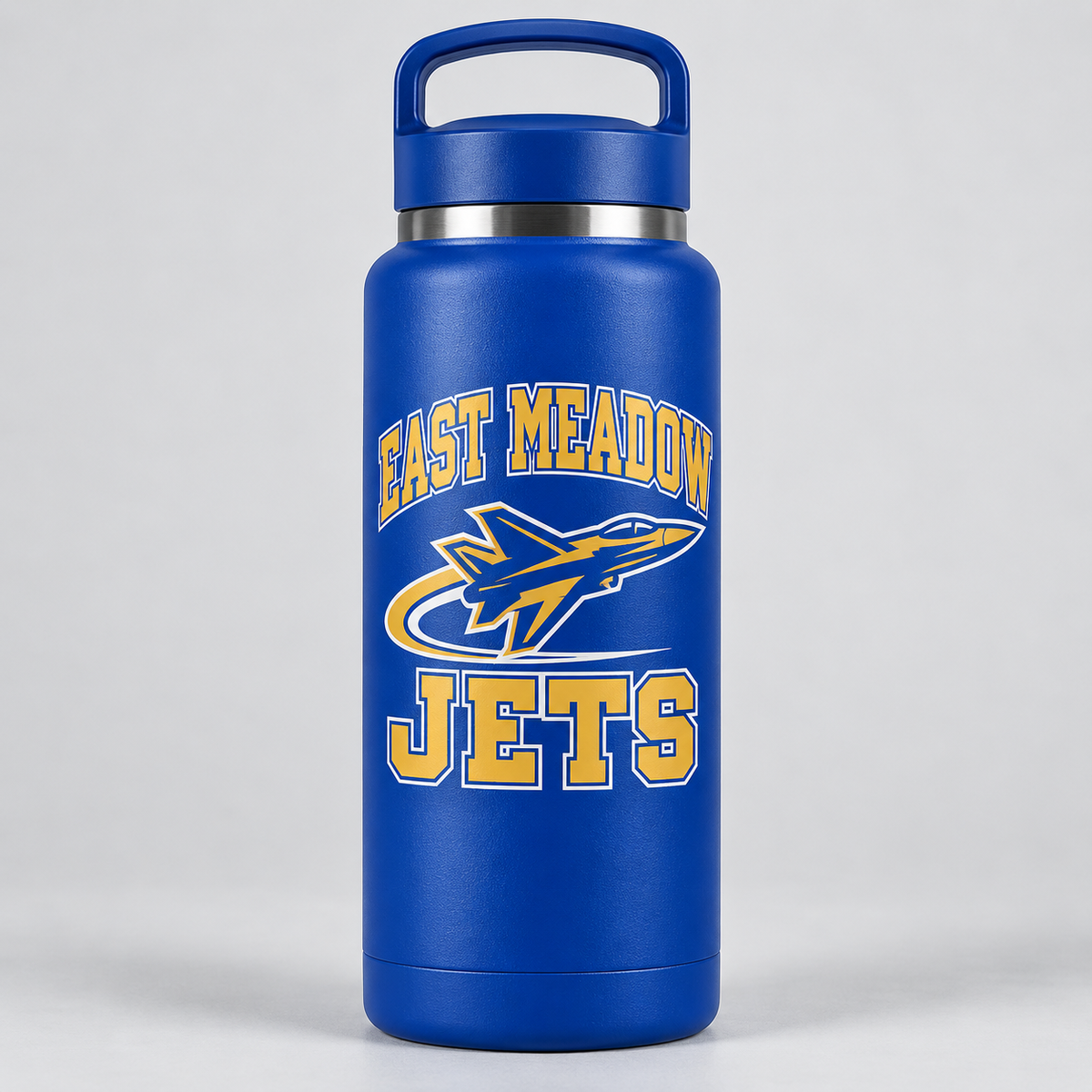 East Meadow Jets 20 oz Water Bottle product mockup
