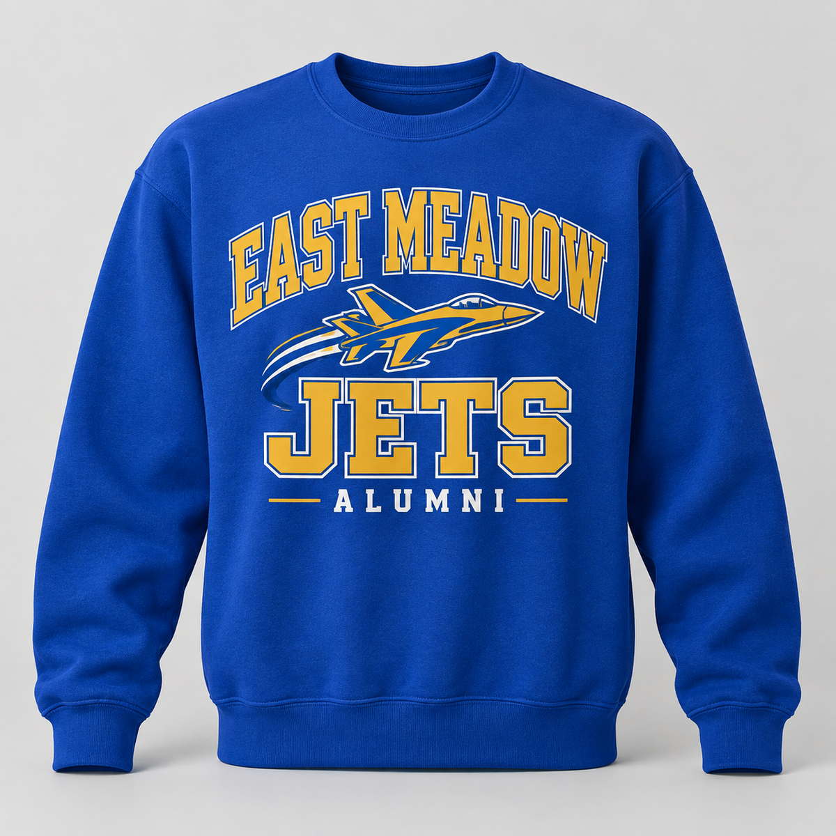 East Meadow Jets Alumni Crewneck product mockup