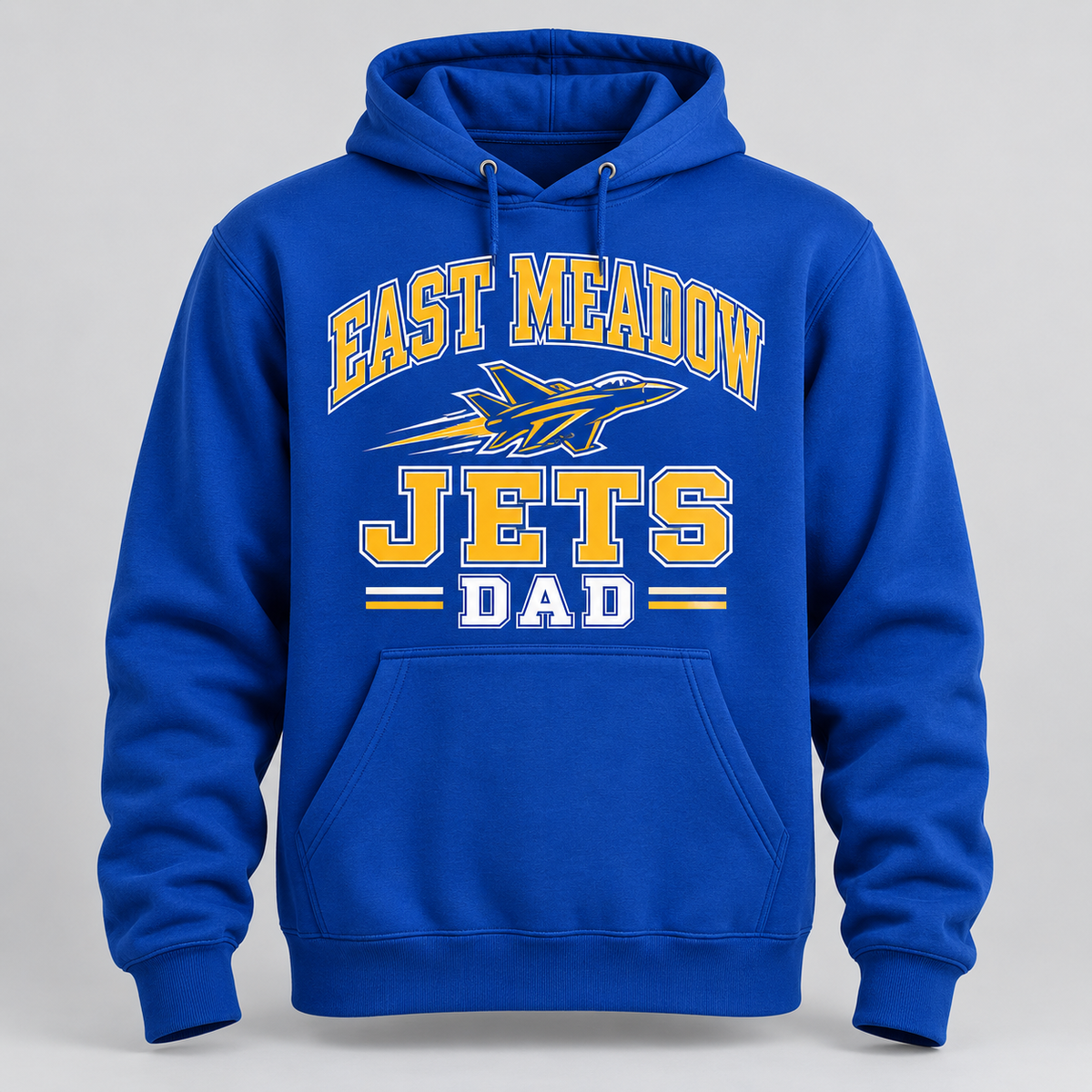 East Meadow Jets Game Day Dad Hoodie product mockup