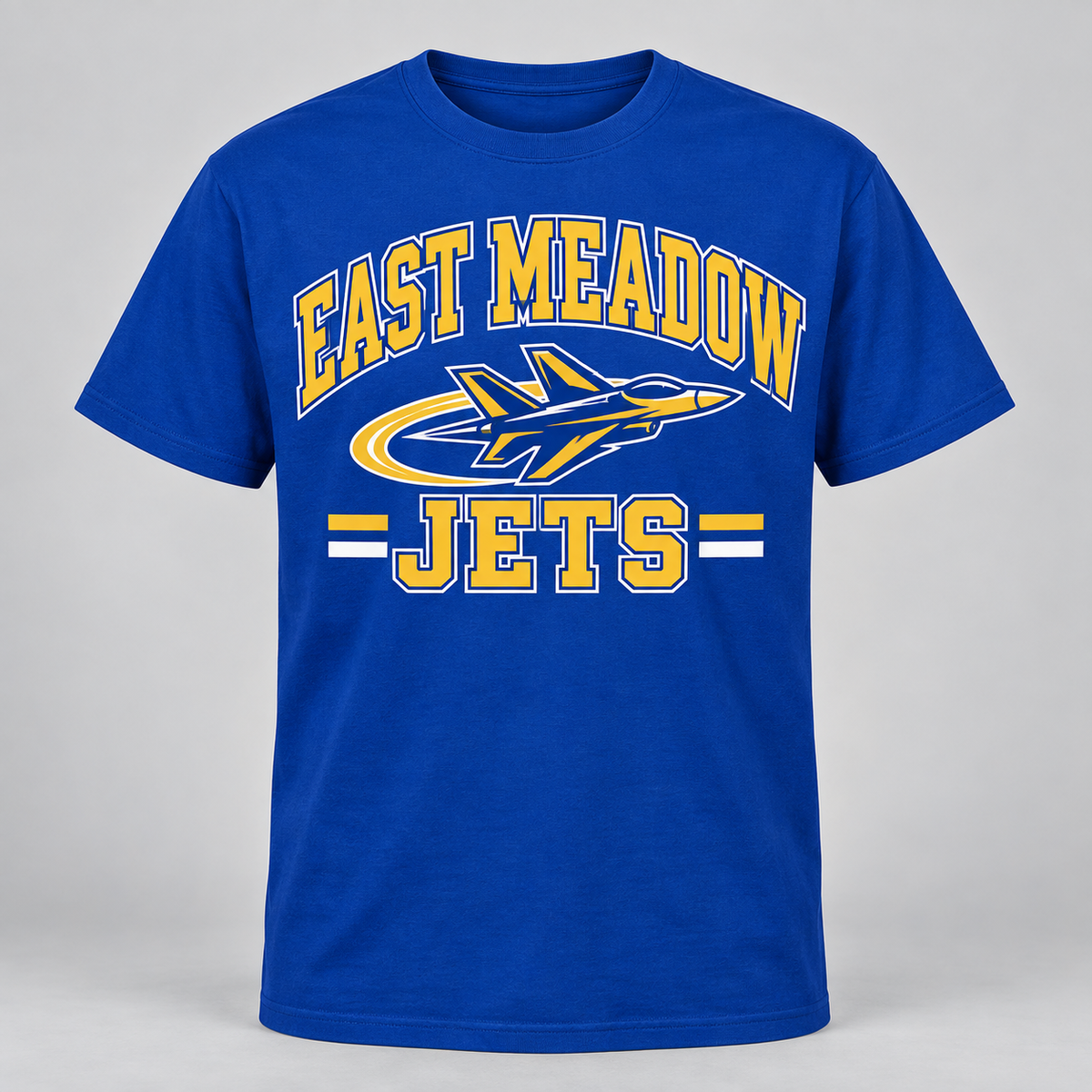 East Meadow Jets Heavyweight Varsity Tee product mockup