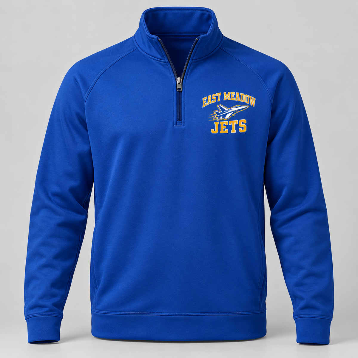 East Meadow Jets Quarter-Zip Pullover product mockup