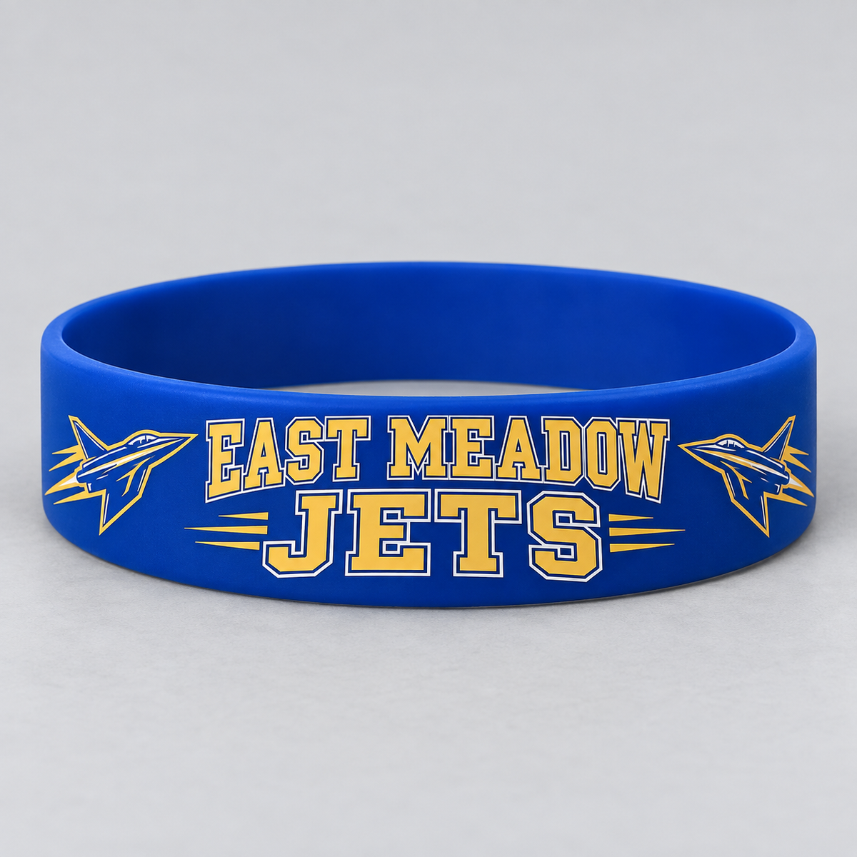 East Meadow Jets Silicone Wristband product mockup