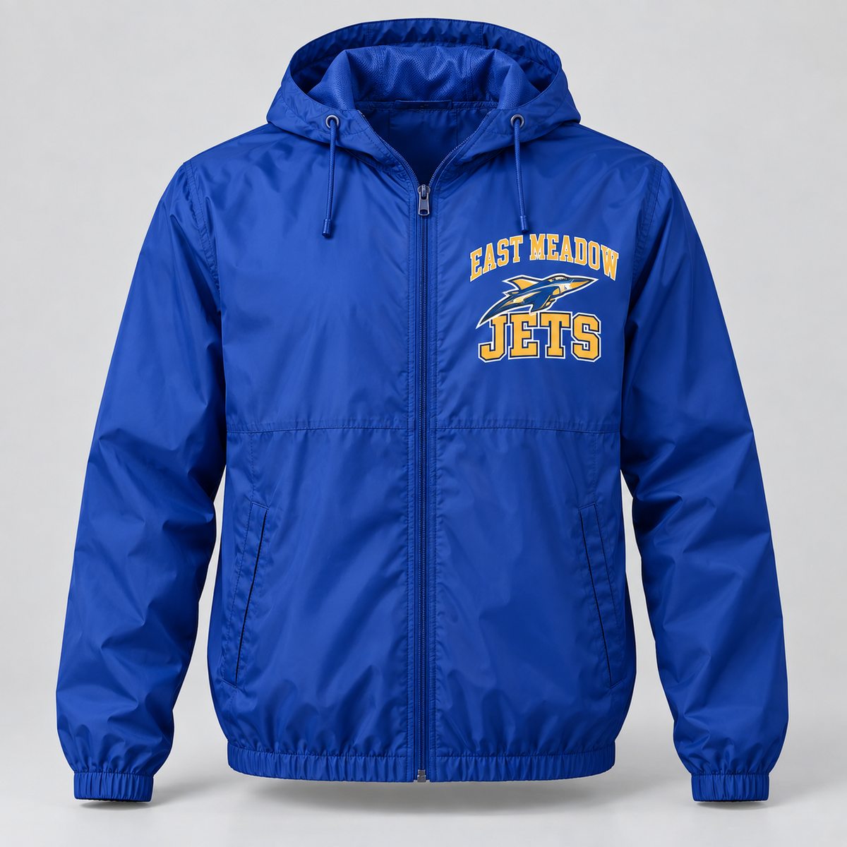 East Meadow Jets Windbreaker product mockup