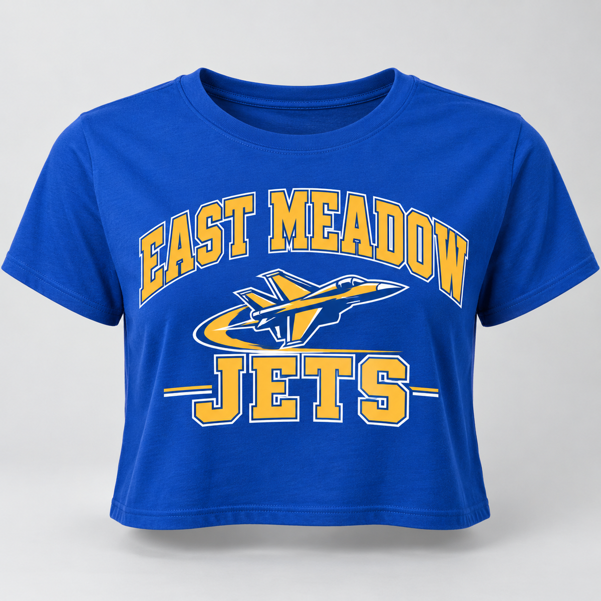 East Meadow Jets Women's Crop Tee product mockup