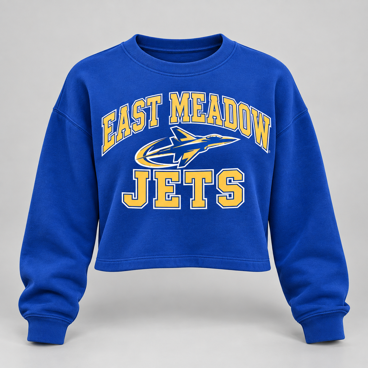 East Meadow Jets Women's Cropped Crewneck product mockup