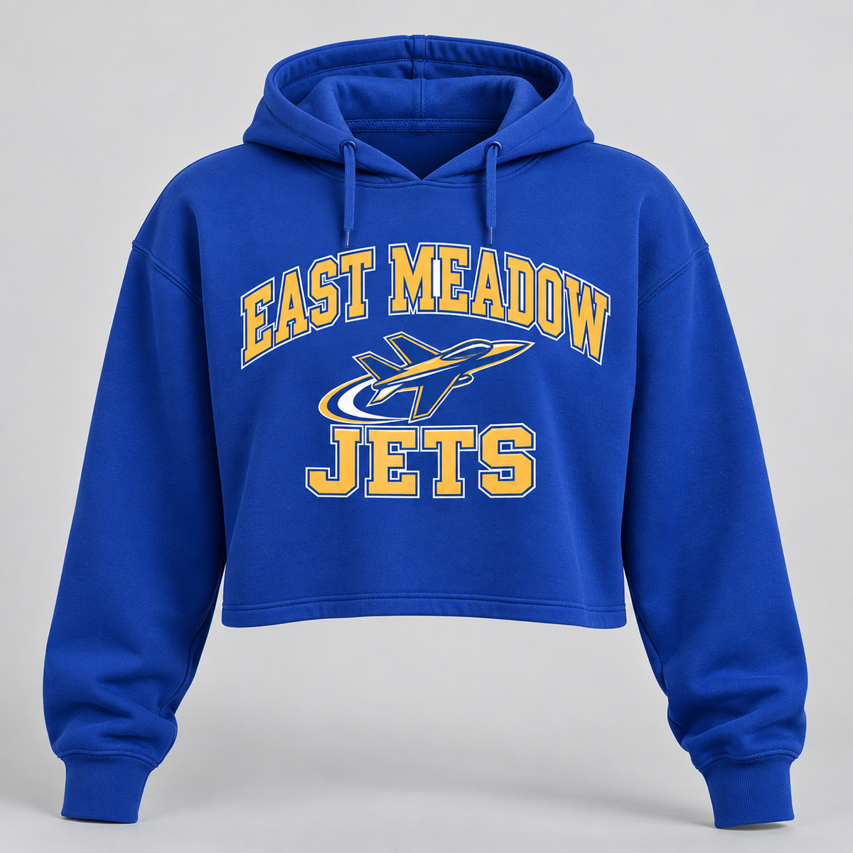 East Meadow Jets Women's Cropped Hoodie product mockup