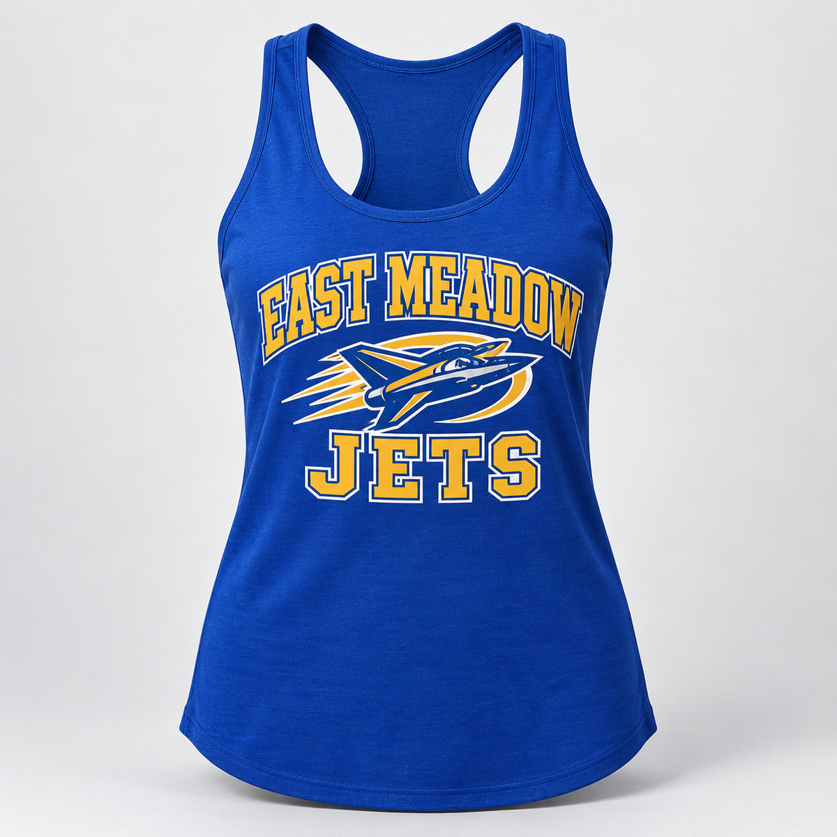 East Meadow Jets Women's Racerback Tank product mockup