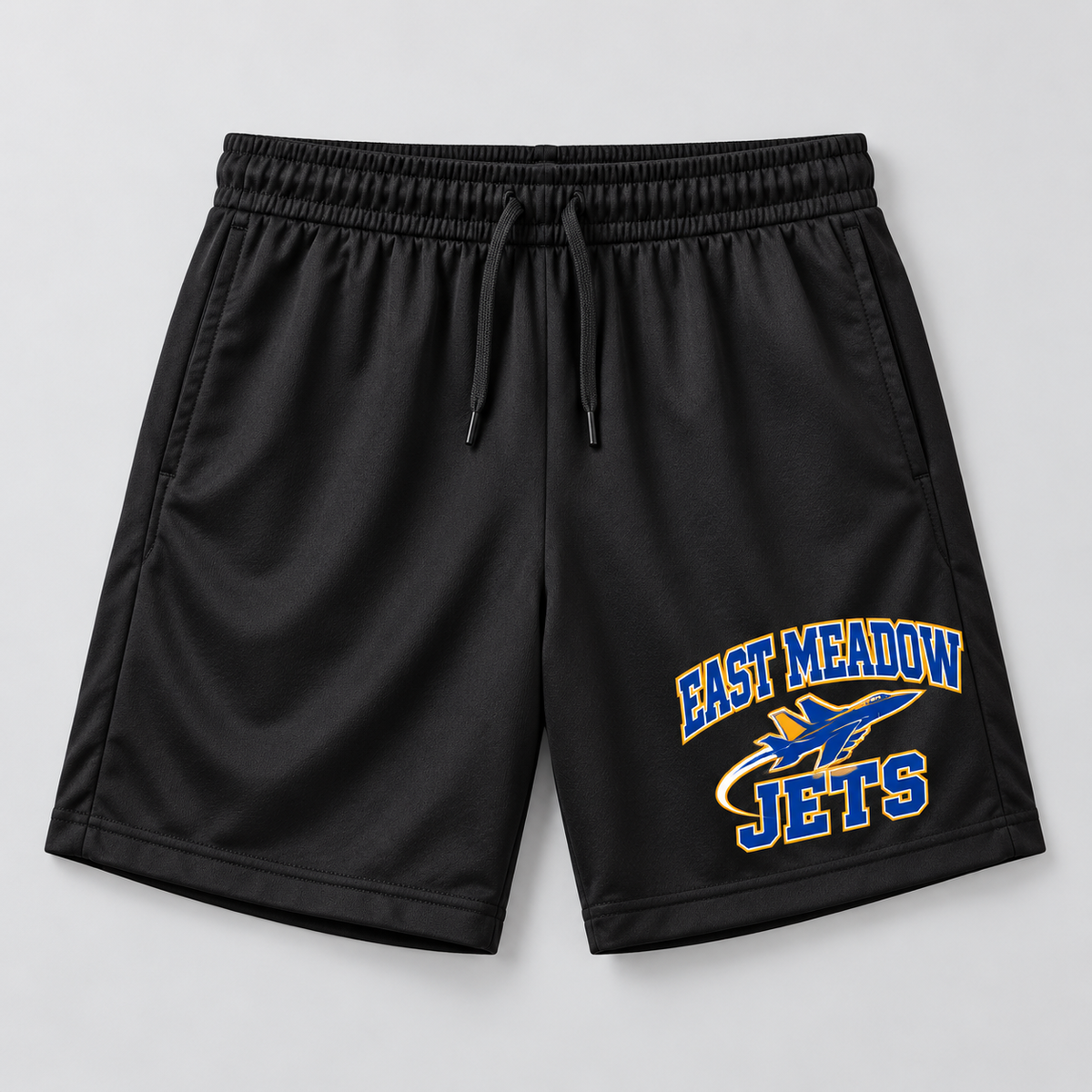 East Meadow Jets Youth Athletic Shorts product mockup