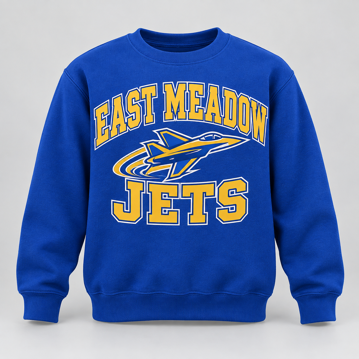 East Meadow Jets Youth Crewneck product mockup