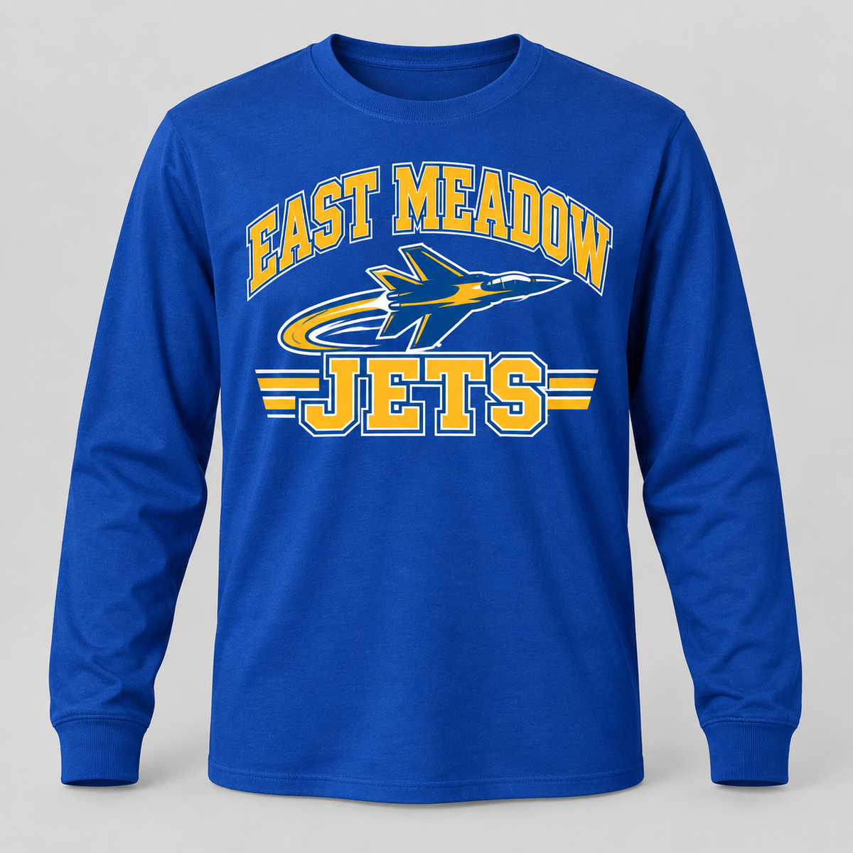 East Meadow Jets Youth Long Sleeve product mockup