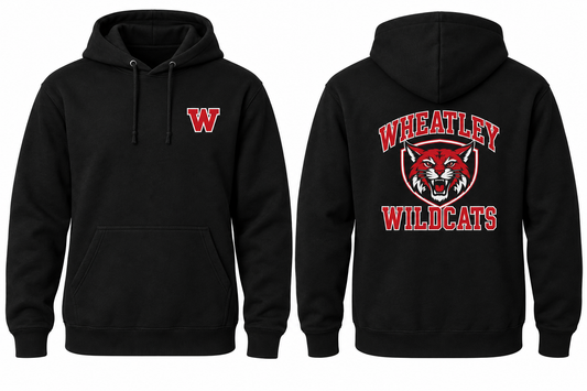 WHEATLEY WILDCATS black hoodie front and back