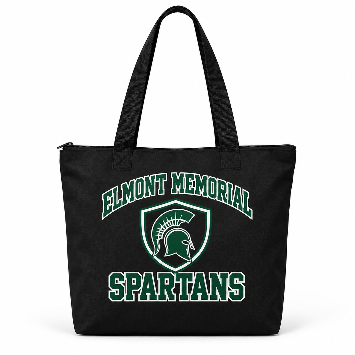Elmont Memorial Spartans Collegiate Zip Tote Bag