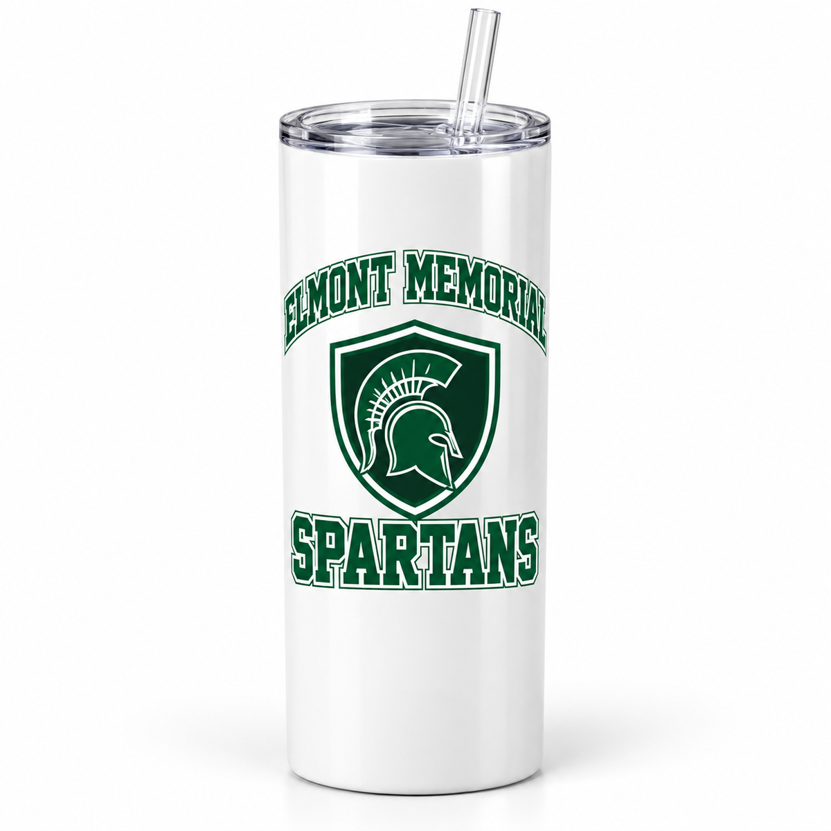 Elmont Memorial Spartans 20 oz Skinny Tumbler