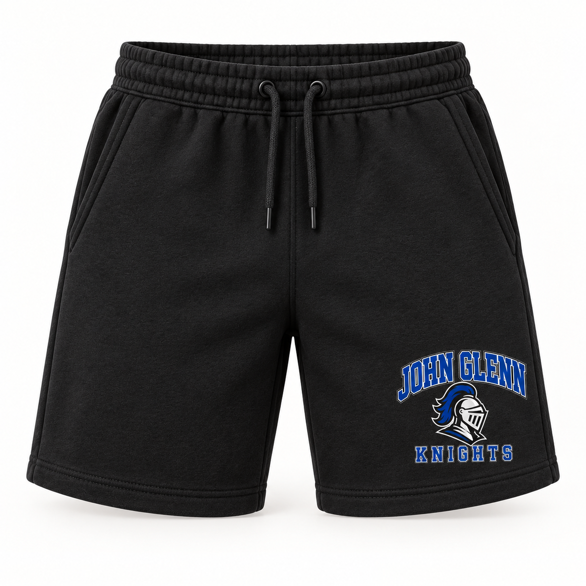 Elwood–John Glenn Knights Campus Fleece Shorts — Black