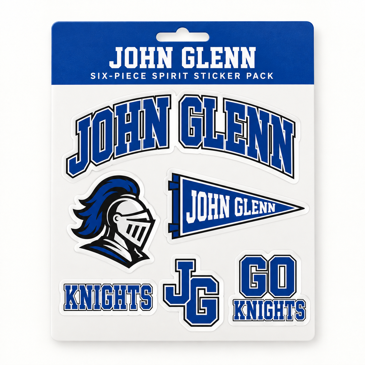 Elwood–John Glenn Knights Campus Six-Piece Spirit Sticker Pack
