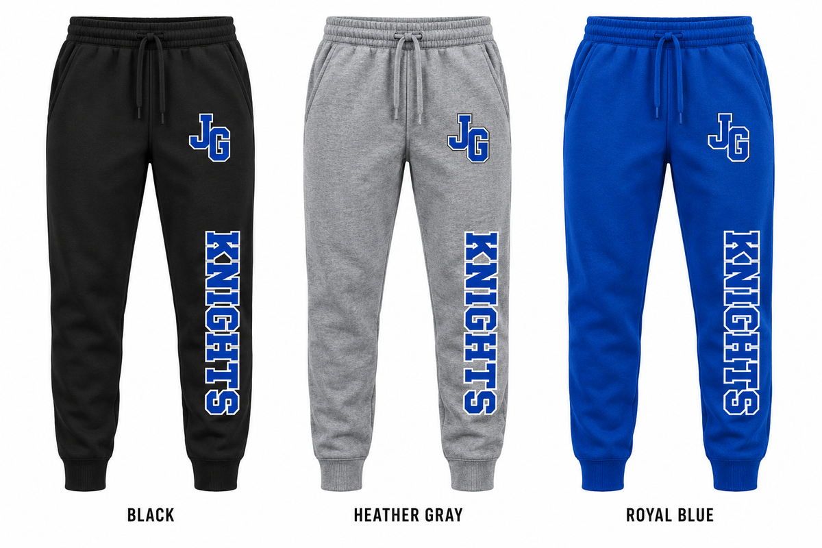 elwood john glenn varsity joggers in Black, Heather Gray and Royal Blue