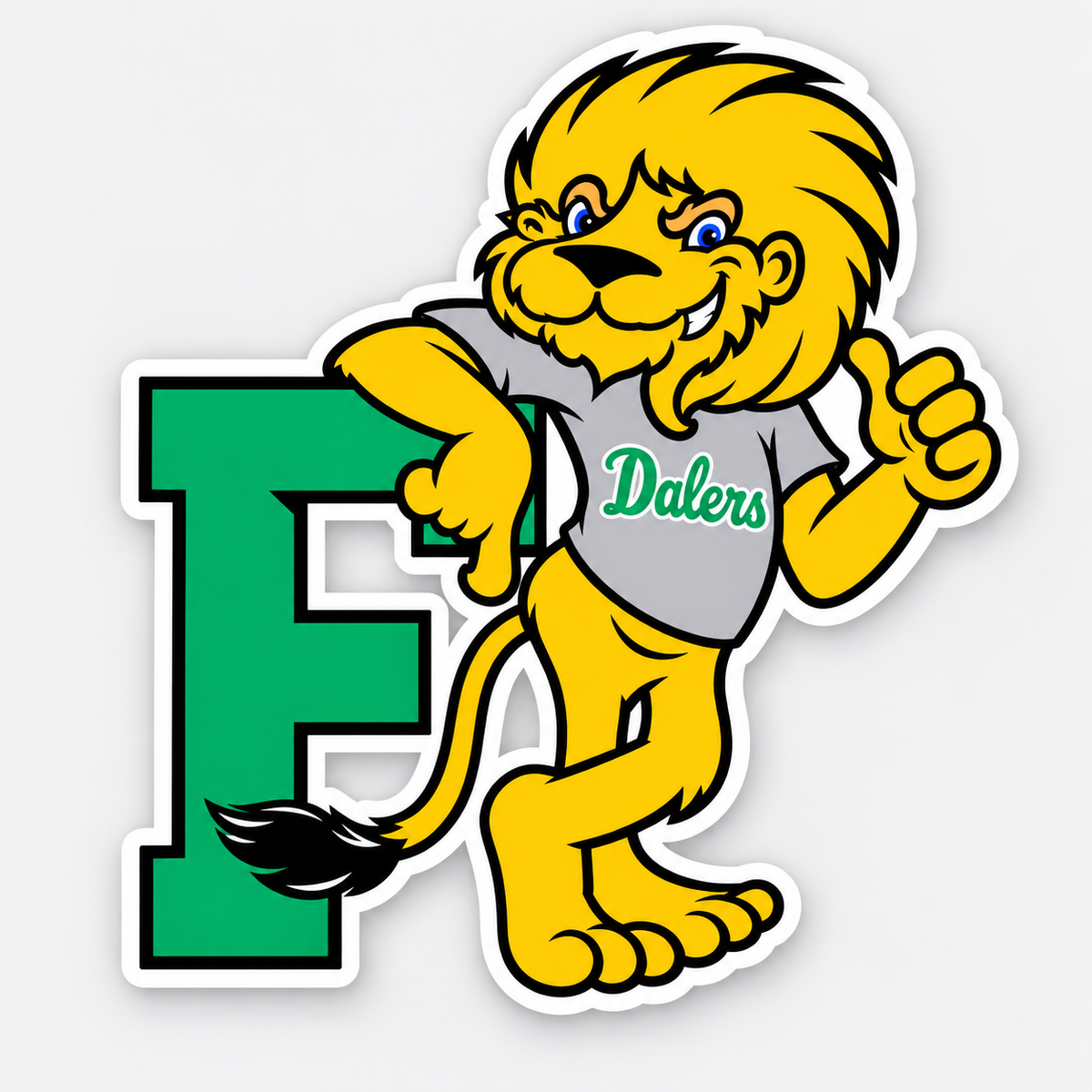 Dale the Lion die-cut decal