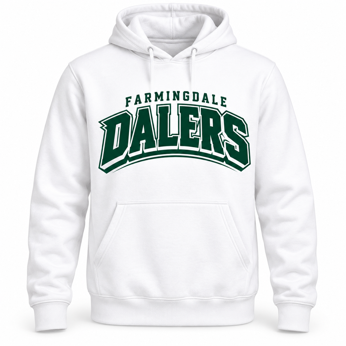 White Farmingdale Dalers Arena Classic Adult Pullover Hoodie
