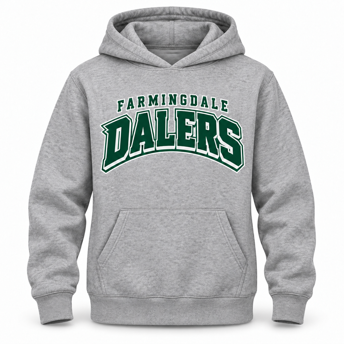 Farmingdale Dalers Arena Classic Youth Hoodie in Heather Gray