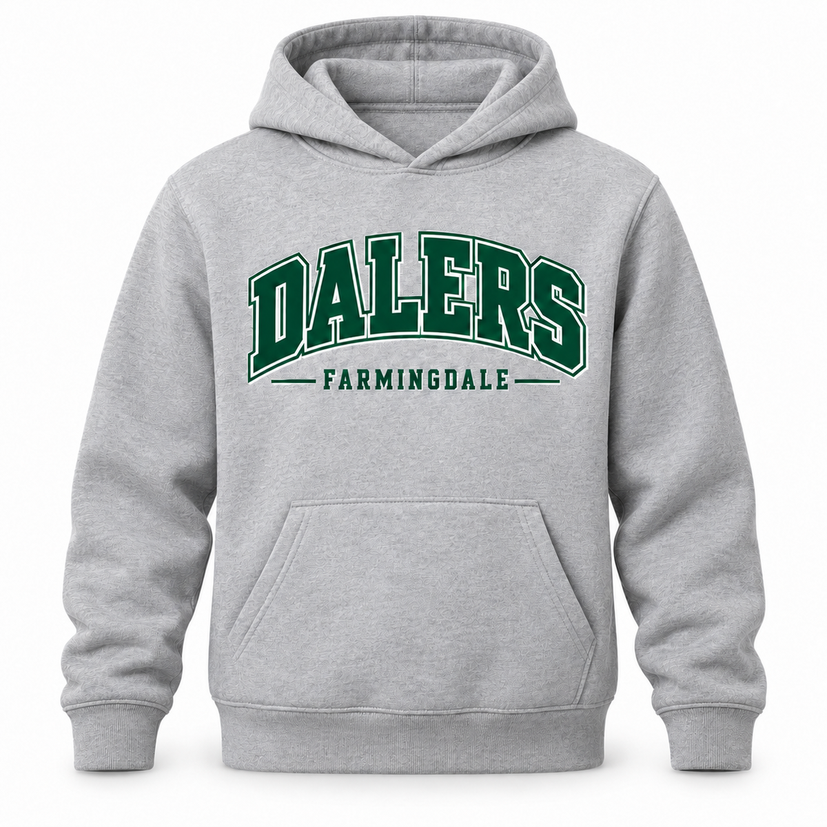 Farmingdale Dalers Big League Arc Youth Hoodie in Heather Gray