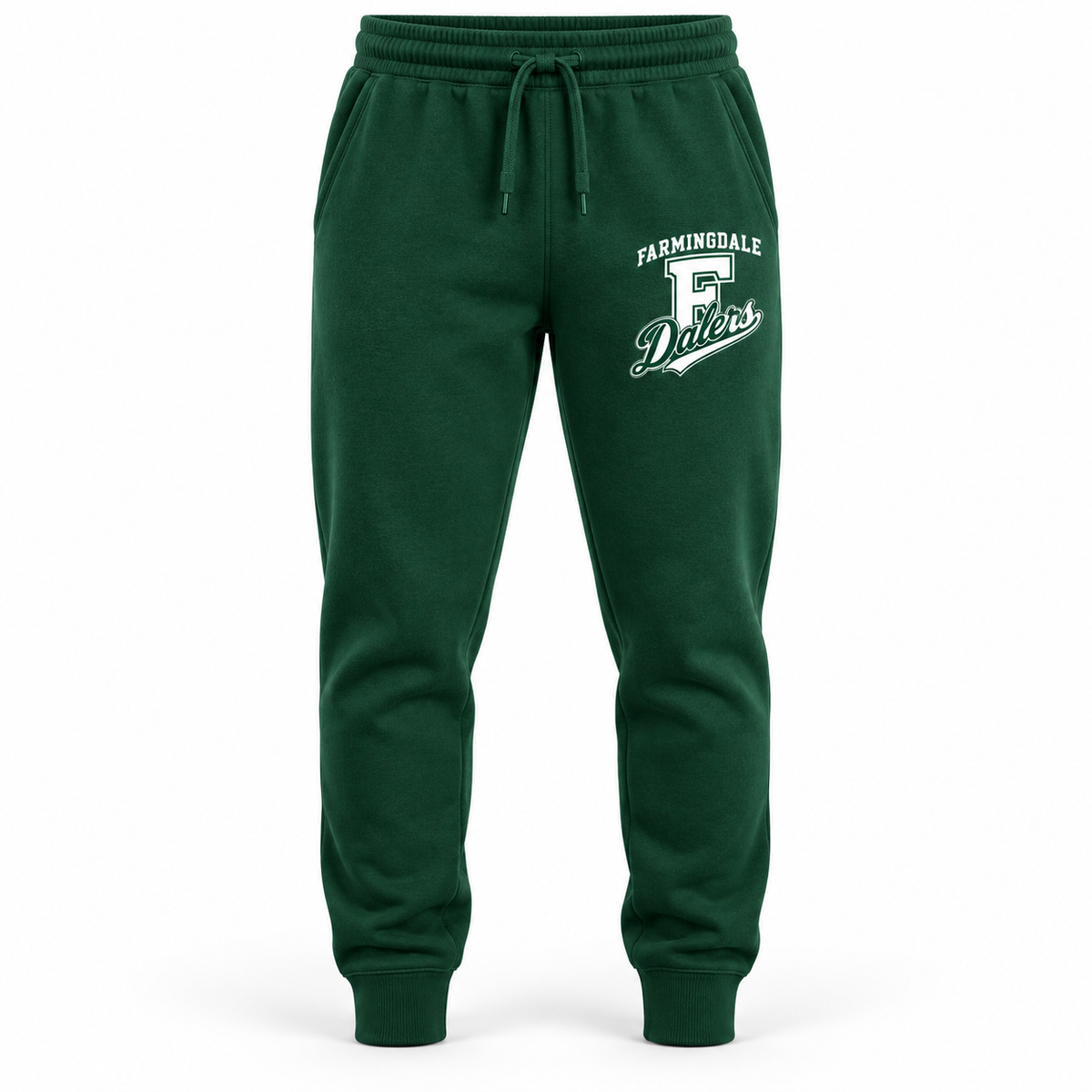 Green Farmingdale Dalers Classic F Script Adult Joggers
