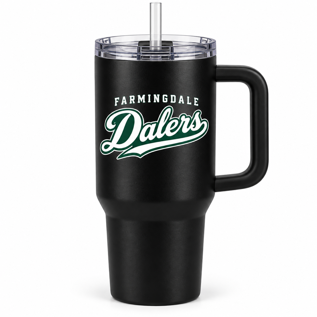 Black Farmingdale Dalers Diamond Script Handled Tumbler