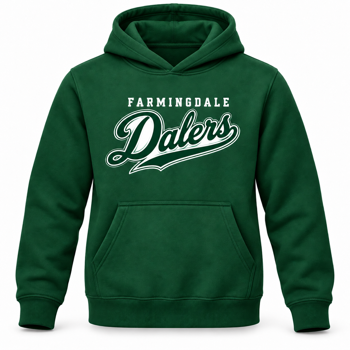 Green Farmingdale Dalers Diamond Script Youth Hoodie