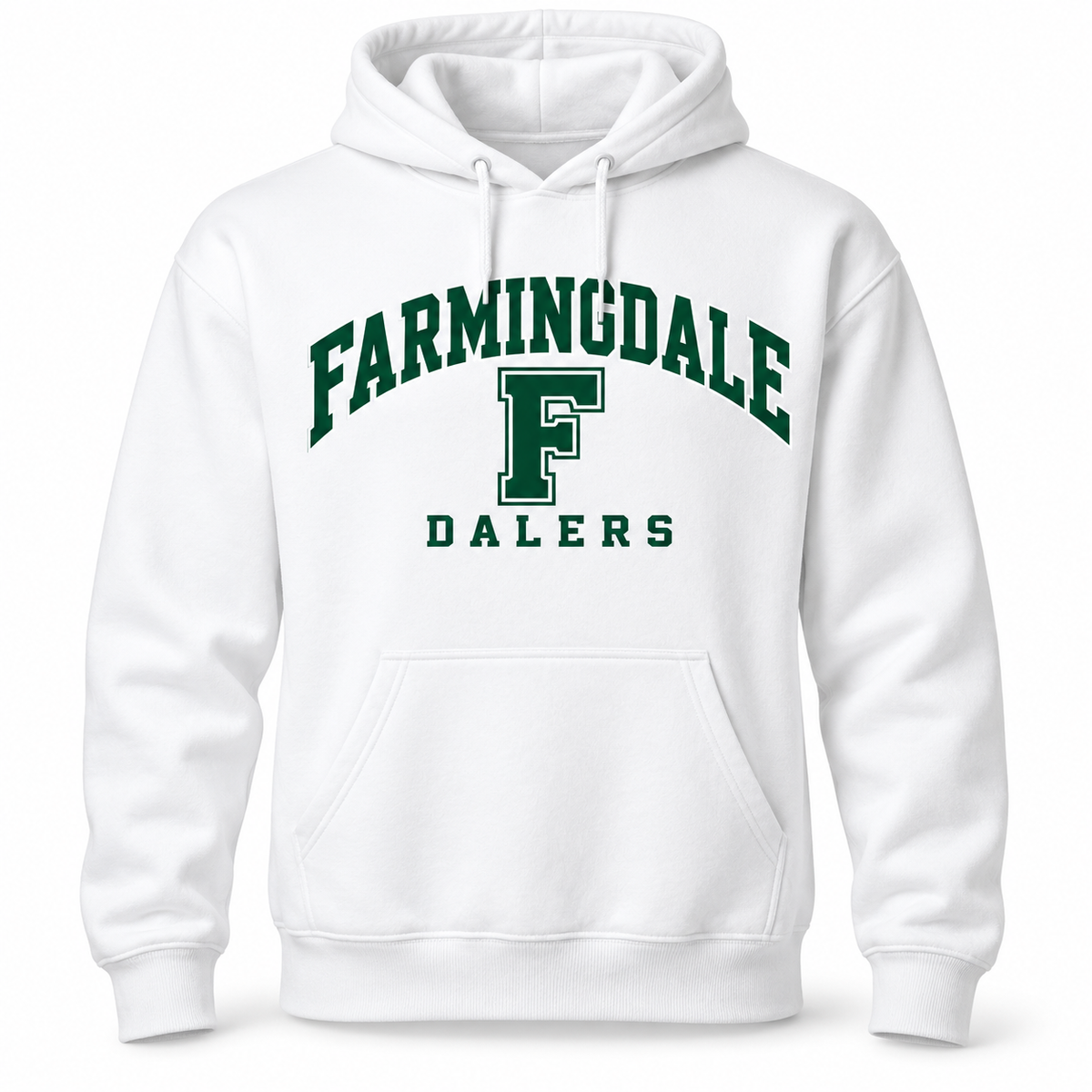 White Farmingdale Dalers Ivy Classic Adult Pullover Hoodie
