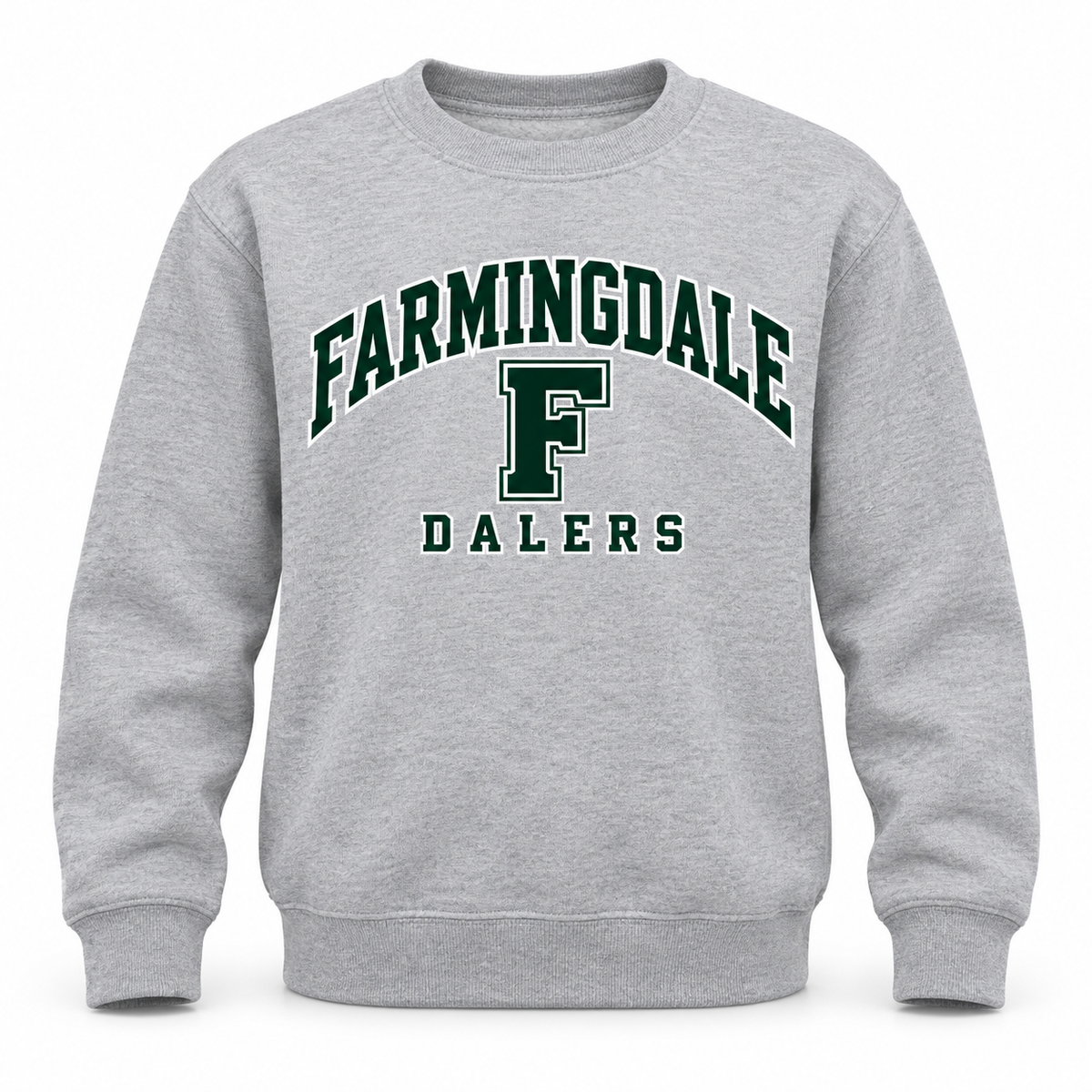 Heather Gray Farmingdale Dalers Ivy Classic Youth Crewneck