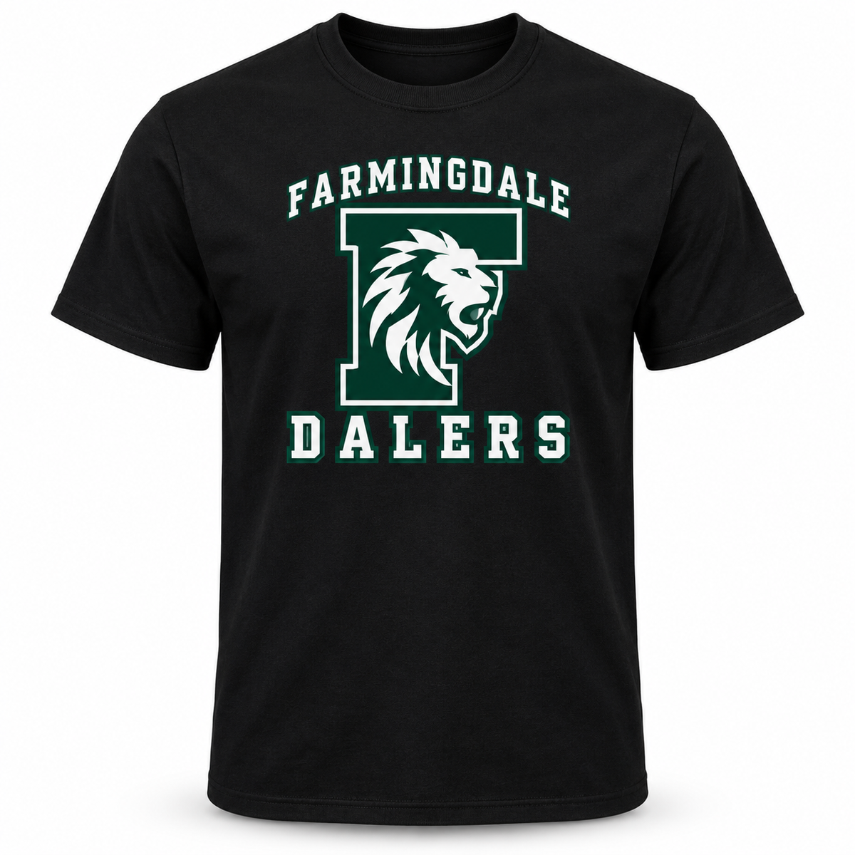 Black Farmingdale Dalers Lion F Adult T-Shirt