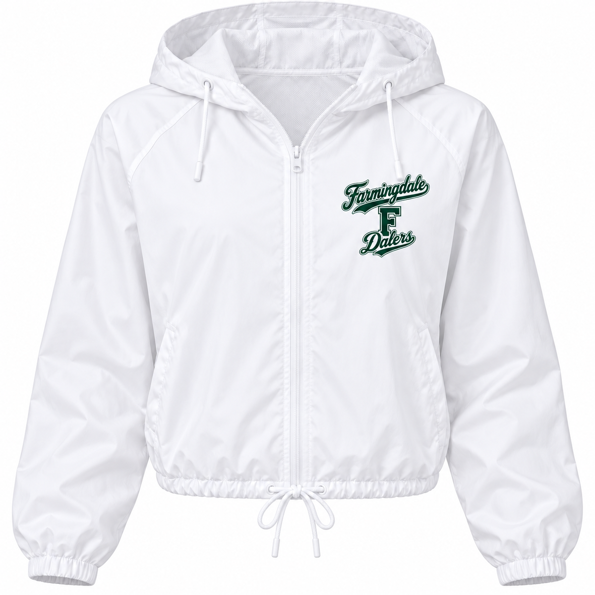 Farmingdale Dalers Signature F Adult Windbreaker in White
