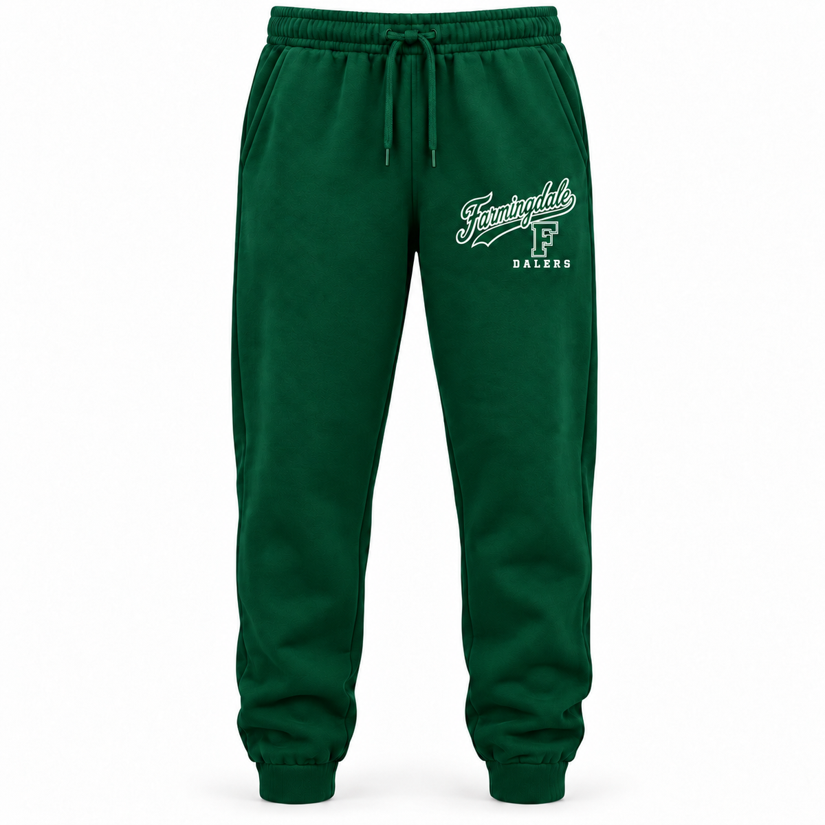 Farmingdale Dalers West Coast Script Adult Joggers in Green
